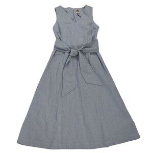 Anne Klein Navy Pinstripe Maxi Dress